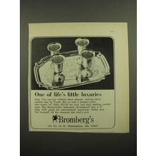 1968 Bromberg's Towle Tray and Cordial Cups Ad - One of life's little luxuries