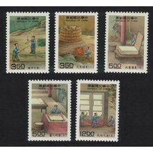 Taiwan Traditional Paper Making 5v 1994 MNH SG#2172-2176