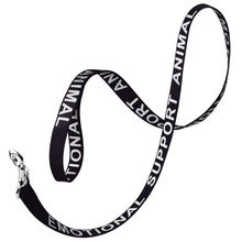 Reflective "EMOTIONAL SUPPORT ANIMAL" Leash W 5/8" x L 48" - Black