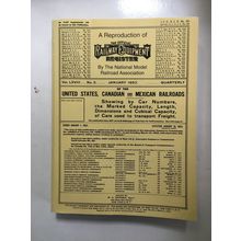 Official Railway Equipment Register Jan 1953 Reprint 4371