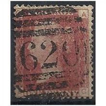 1858 SG43 1d Red Plate 139 Good/Fine Used Check Letters "AG" ...