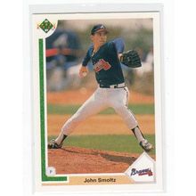 1991 Upper Deck John Smoltz baseball card #264 – HOF - Braves