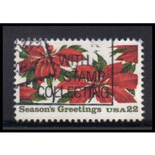 Used 2166 22c Poinsettia Plants Very Fine KA7659