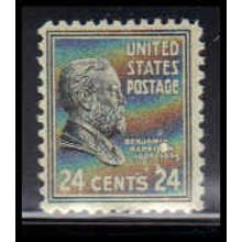 828 24c Benjamin Harrison Fine MNH O4177