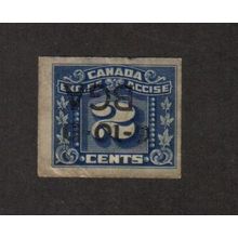 FX98 - #BGA, Feb 1936 (Tobacco Overprint) - Canada Excise Tax Revenue Stamp