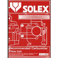 Solex Zenith Carburetter Price List 1981 PDF