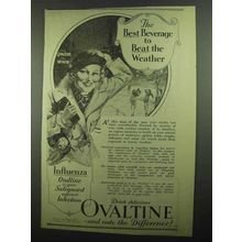 1939 Ovaltine Drink Ad - Beverage to Beat Weather