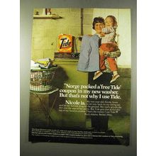 1975 Tide Detergent Ad - Norge Packed Free Coupon