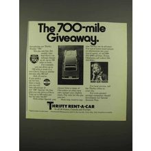 1975 Thrifty Rent-a-Car Ad - The 700-Mile Giveaway