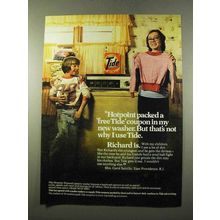 1975 Tide Detergent Ad - Hotpoint Packed a Free Coupon