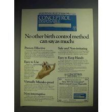 1980 Conceptrol Disposable Birth Control Ad