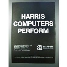 1981 Harris 800 Super-mini Computer Ad - Perform