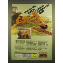 1988 Woods Model 1050 Backhoe Ad - When It's Time to Dig In