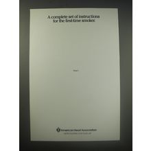 1990 American Heart Association Ad - A complete set of instructions