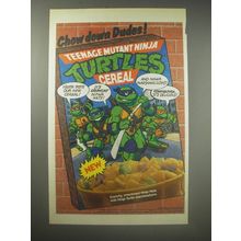 1990 Ralston Teenage Mutant Ninja Turtles Cereal Ad - Chow down dudes!