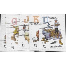 AUS 2017 (SET) (S/A)'FAIR DINKUM ALPHABET'(5v)(ON PAPER)' FINE USED (EBID64-074)