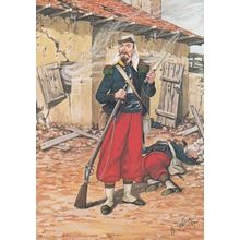 Le Legion Estrangers Regiment Camerons Mexique 1863 Militaire Carte Postale