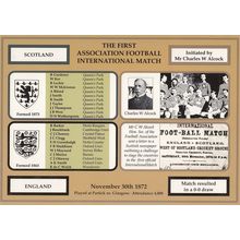 First Victorian Football International Match Scotland vs England 1872 Postcard