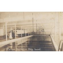 Plunge Recreation Building Antique UK Swimming Pool Old Postcard