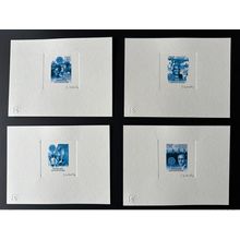 Centrafricaine 2012 Mi. 3587 - 3590 Epreuve d'Artiste Rotary Harris Lions BLUE