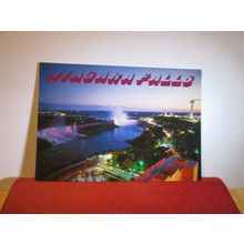 EVENING LIGHTS, NIAGARA FALLS, ONTARIO, CANADA unused postcard =