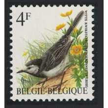 Belgium Pied wagtail Bird Buzin 'Bergeronette Grise' 4f Normal paper 1992