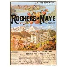 Rochers De Naye Sur Montreux Train Timetable Swiss Poster Postcard