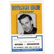 Rayleigh v Southampton 1956 speedway programme