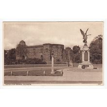 Castle and War Memorial Colchester Postcard Essex