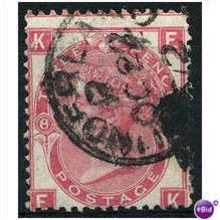 1872 SG103 3d Rose Plate 8 Good+/Fine Used "FK"