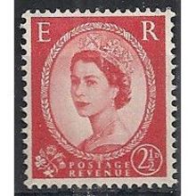 1957 SG565 2 1/2d Carmine-Red Wilding with Graphite Lines Unmounted Mint . ..