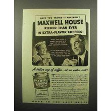 1940 Maxwell House Coffee Ad - Richer Than Ever