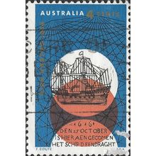 AUSTRALIA, SHIP, Dirk Hartog's landing in Australia, blue 1966, 4c, #4