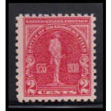 688 2c Battle of Braddock Just Clears MNH O2709
