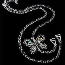 Bra Straps - Single Line w/ Butterfly Charm - Purple - BS-HH19BUTPL