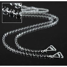 Bra Straps - Single Line Crystal Chain Strap - Black - BS-HH19BK