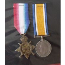 WORLD WAR ONE 1914-15 Star & BRITISH WAR MEDAL Died Egypt 1915 Ovel Essex Reg