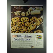 1960 Pillsbury Chocolate Chip Cookies Ad - Way to Bake