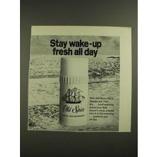 1971 Old Spice Stick Deodorant Ad - Stay Wake-Up Fresh All Day