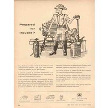 BELL TELEPHONE SYSTEM 1954 Prepared trouble problems needs vintage ad