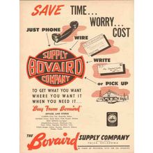 BOVAIRD SUPPLY COMPANY 1954 Save Time Worry Cost oil gas vintage ad