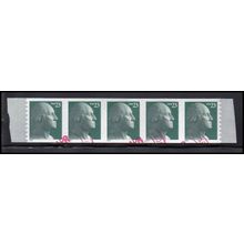 Used 3617 23c George Washington Fine Strip of 5 PAL4315