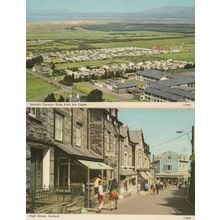 High Street Harlech Caravan Site 2x 1970s Welsh Postcard s