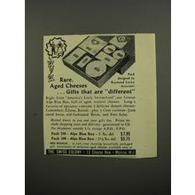 1953 The Swiss Colony Cheese Ad - Rare, aged cheeses.. gifts that are different