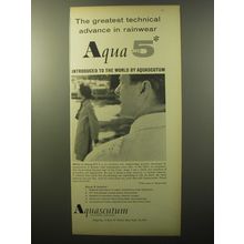 1960 Aquascutum Aqua 5 Rain Coats Ad - The greatest technical advance