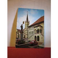 TOWN HALL & VENNER FOUNTAIN, BERNE, SWITZERLAND used postcard 1965 pm =