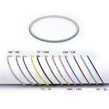 Bangle Bracelets - Rhinestone - LSI Red BR-WAB056B-LSI