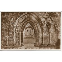 Inchmahome Priory, Lake of Menteith, Scotland, UK - Vintage Real Photo Postcard