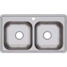 Elkay Dayton D233191 Equal Double Bowl Drop-In Stainless Steel Sink 33 X 19 X 6.