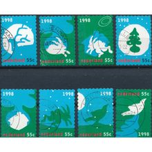 Christmas: 8 Values - Netherlands 1998 - Used Hinged